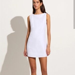 Faithfull the Brand Lui white linen mini dress